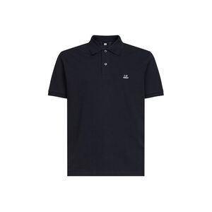 Cp Company Men Blue Stretch Cotton Pique Polo Shirt